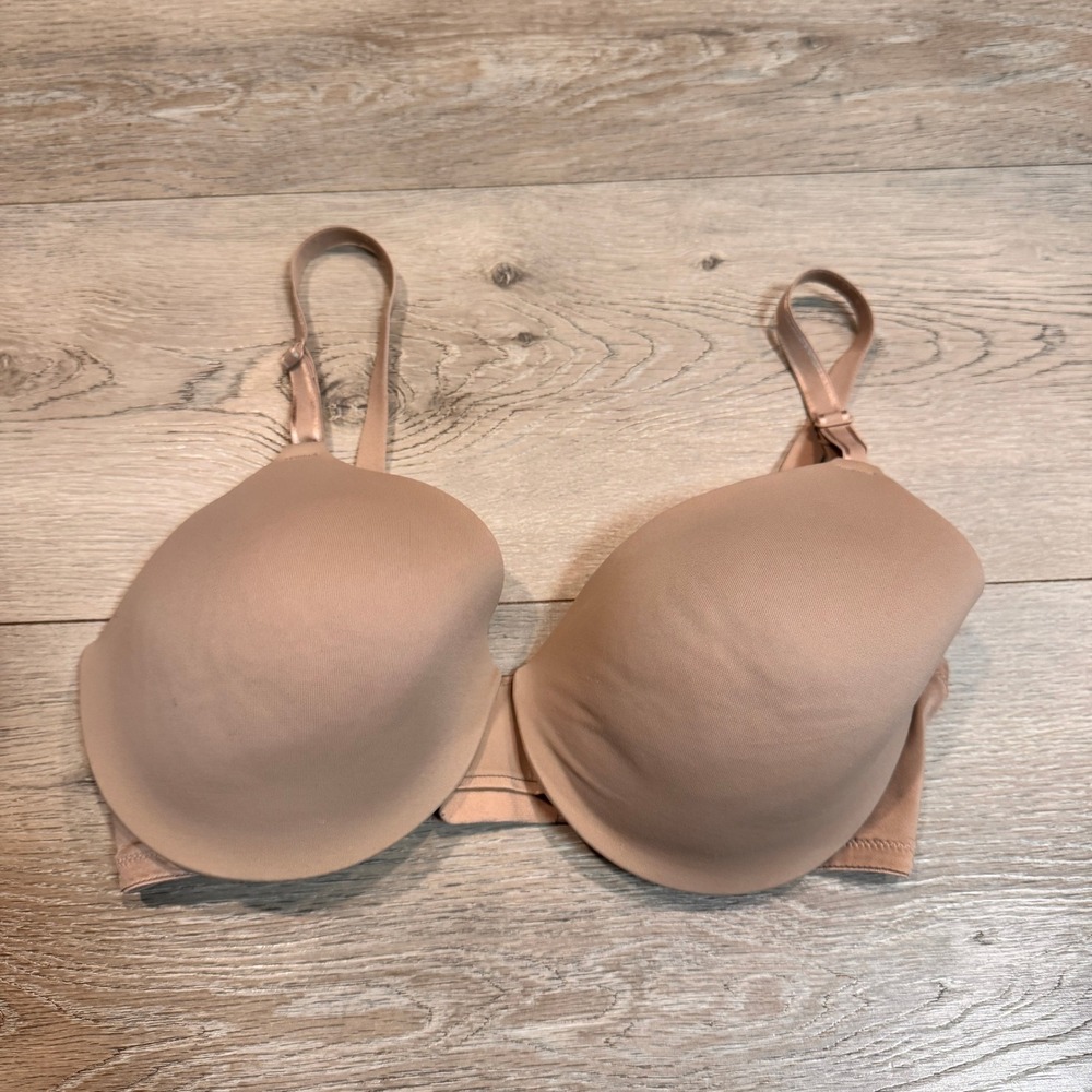 Warners 34D‎ T-Shirt Bra Smooth Underwire Full Coverage Nude Everyday Comfort